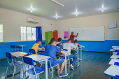 Aula na escola Deigmar de Souza, em Cujubim Grande (RO)